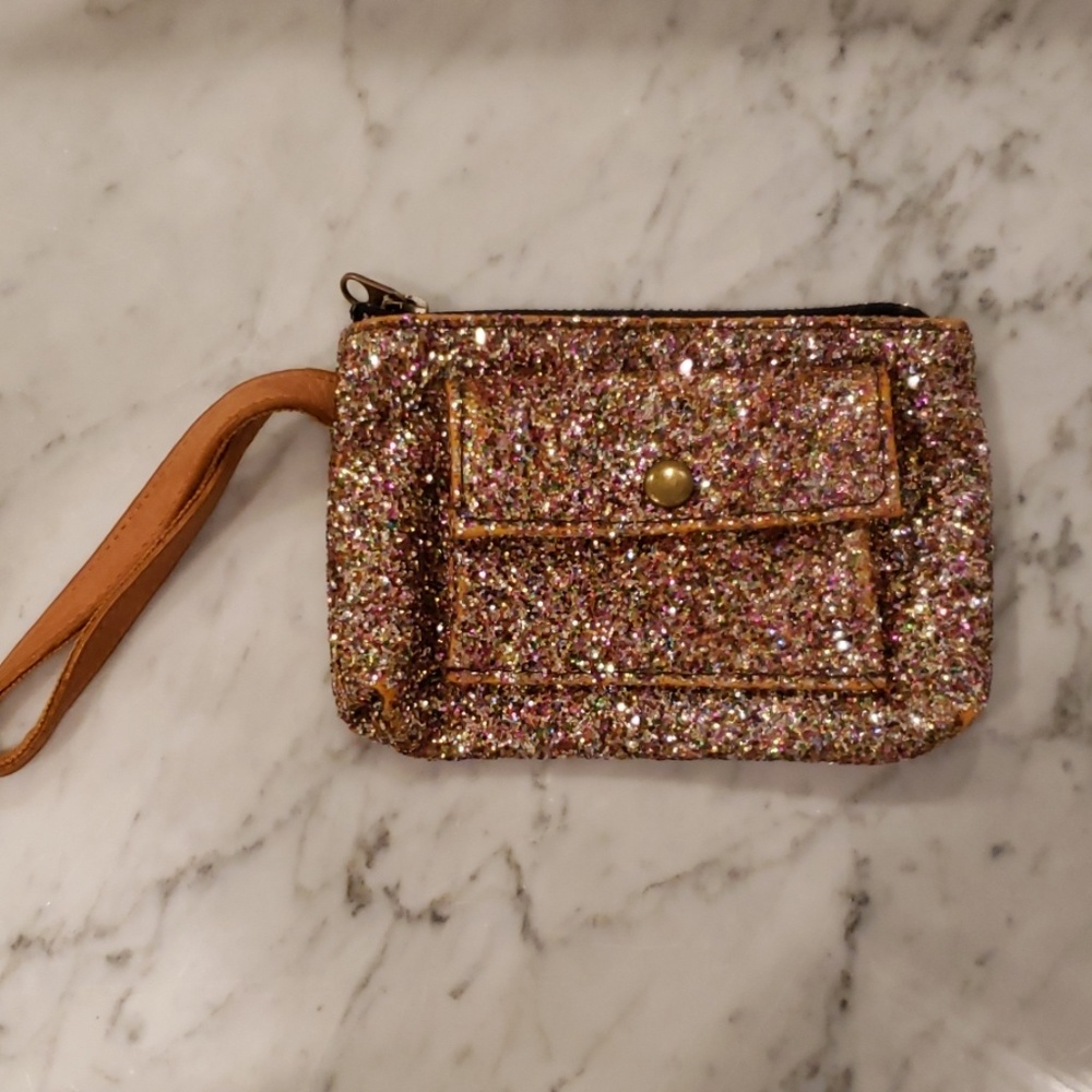 GIRL'S J CREW CREWCUTS SPARKLE WRISTLET BAG PURSE